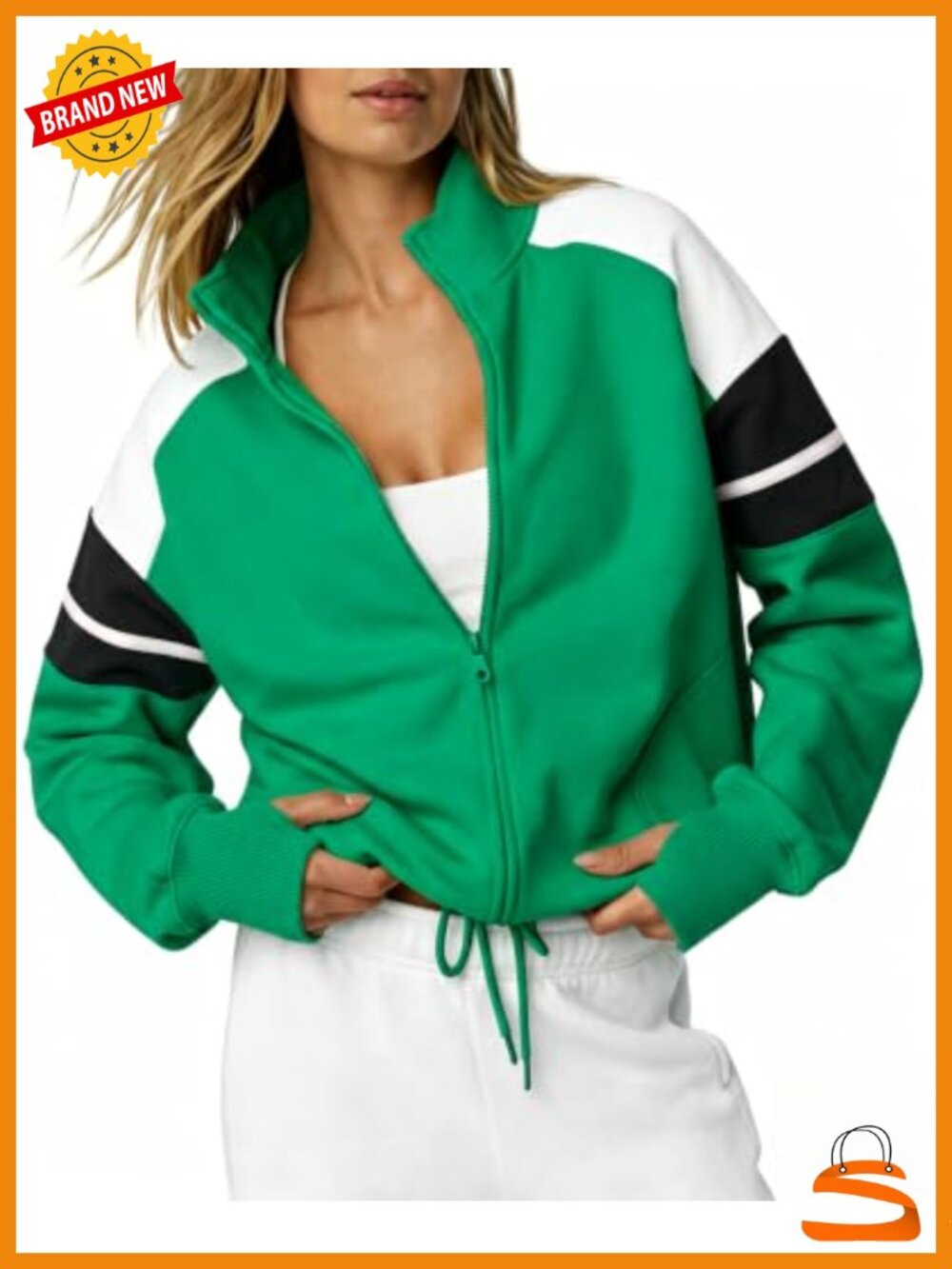 Fleece Zip Up Sweatshirt Oversized Loose Fit Hoodie Jacket
